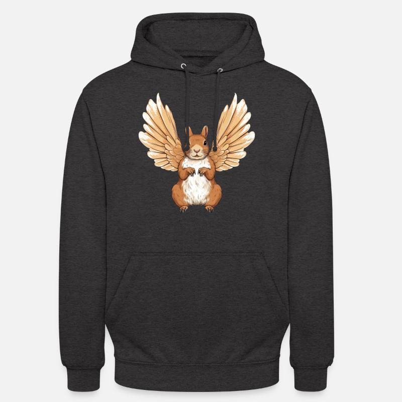 Mignon design d’ange lapin - Sweat-shirt à capuche unisexe - charbon