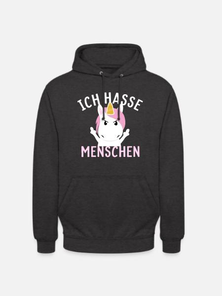 Ich hasse Menschen - Unisex Hoodie - Anthrazit