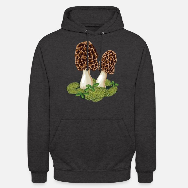 Morel le champignon préféré des cueilleurs de champignons - Sweat-shirt à capuche unisexe - charbon