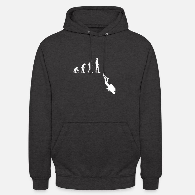 Diving Evolution | People Development Idea - Unisex Hoodie - charcoal grey