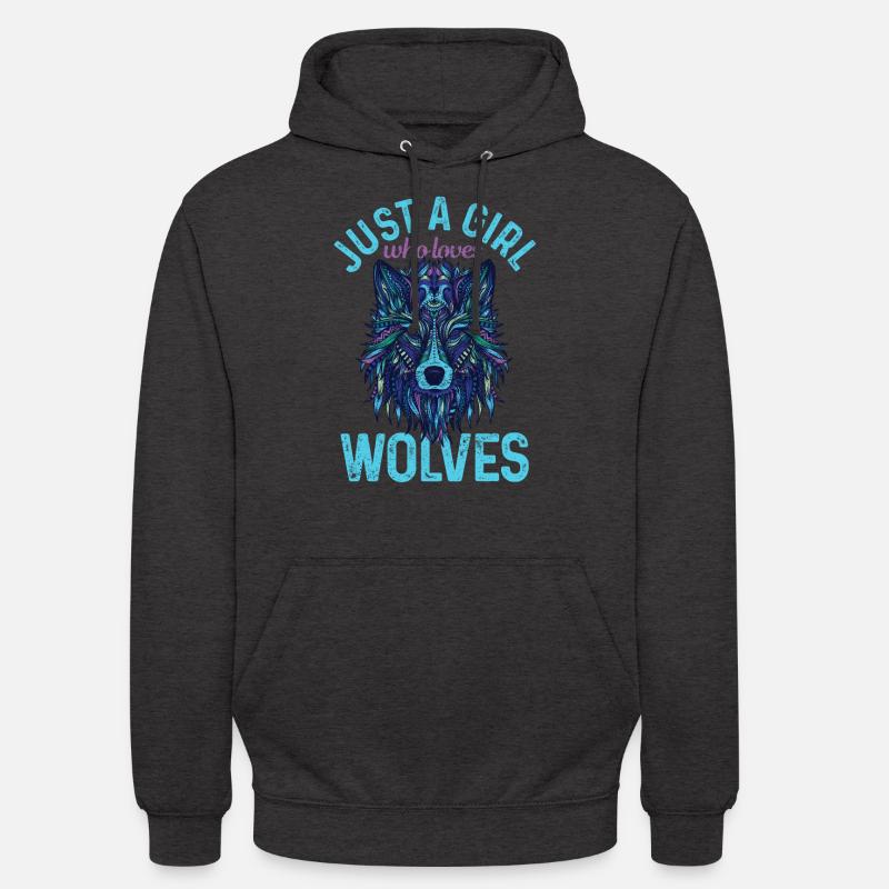 Wolf Geschenk - Unisex Hoodie - Anthrazit