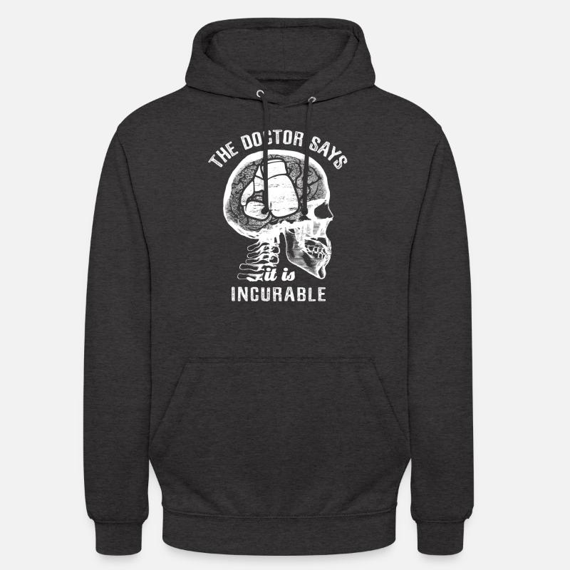 Le médecin dit que c’est incurable - boxe - Sweat-shirt à capuche unisexe - charbon