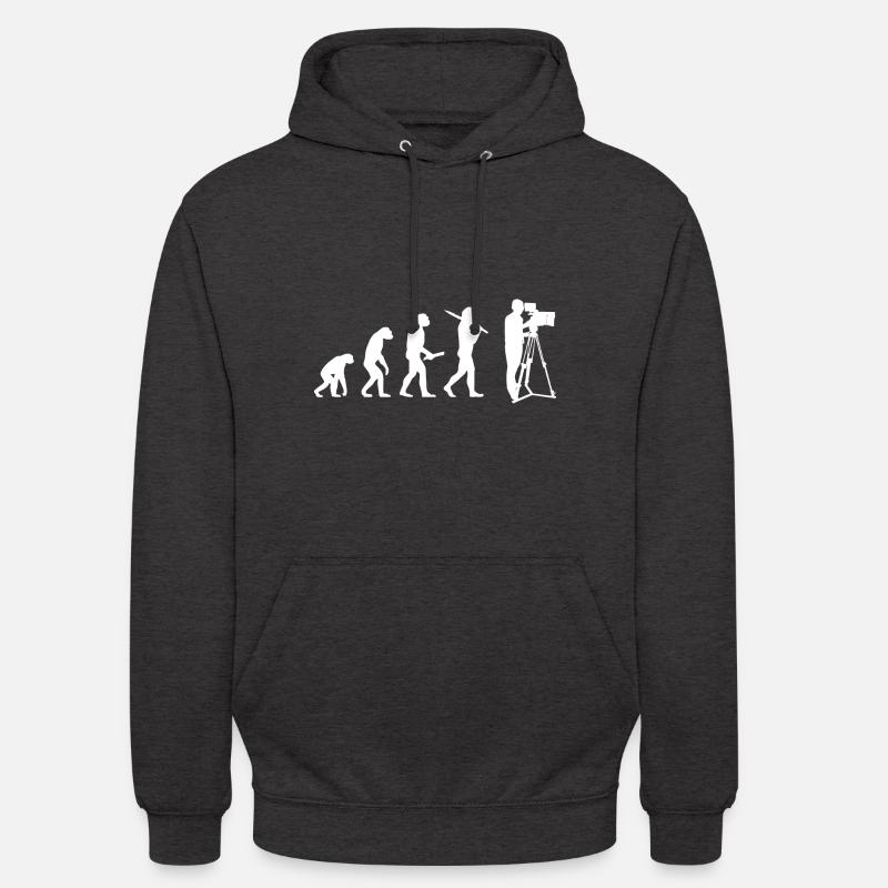 Evolution Kameramann Lustig Videodreh Geschenkidee - Unisex Hoodie - Anthrazit