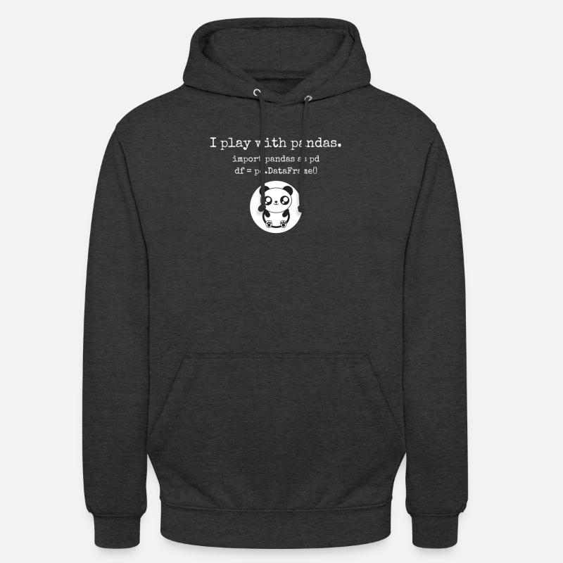 Python Programmierung spielt mit Pandas - Unisex Hoodie - Anthrazit