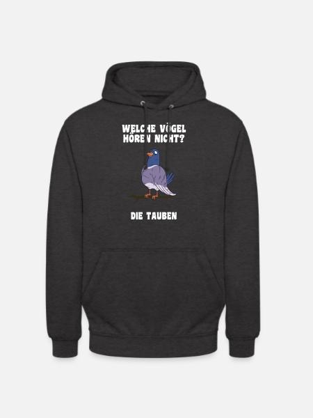 Das Tauben Witze Design - Unisex Hoodie - Anthrazit