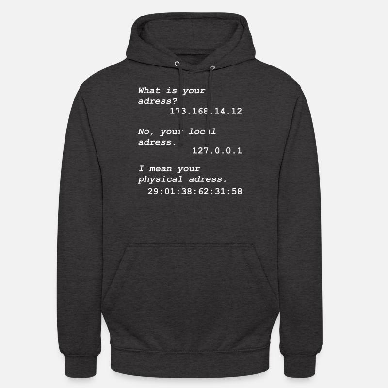 Programmation Informaticien Informaticien - Sweat-shirt à capuche unisexe - charbon