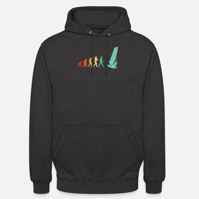 Windsurfen Evolution, Windsurfen - Unisex Hoodie - Anthrazit