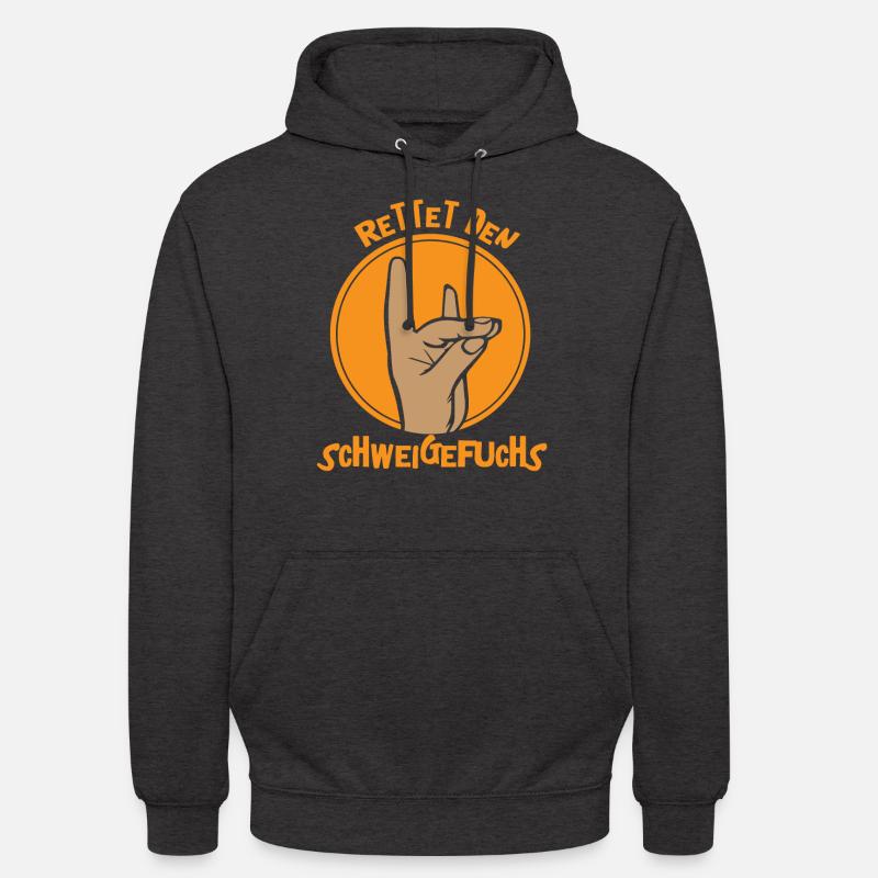 Schweigefuchs Leisefuchs Geschenkidee Geschenk - Unisex Hoodie - Anthrazit