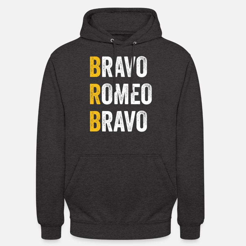 Computer-Chat Bravo Romeo Bravo - BRB - Unisex Hoodie - Anthrazit