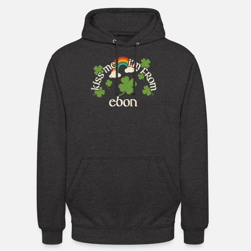 Embrasse-moi - Saint-Patrick Ebon - Sweat-shirt à capuche unisexe - charbon