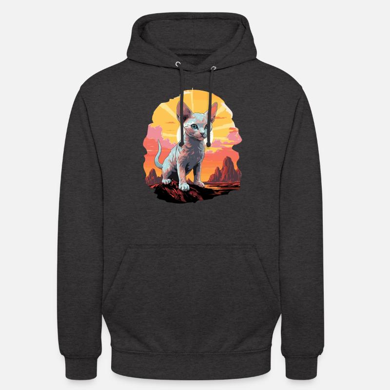 Chaton Devon Rex Chat Devon Rex Sweat-shirt à capuche unisexe