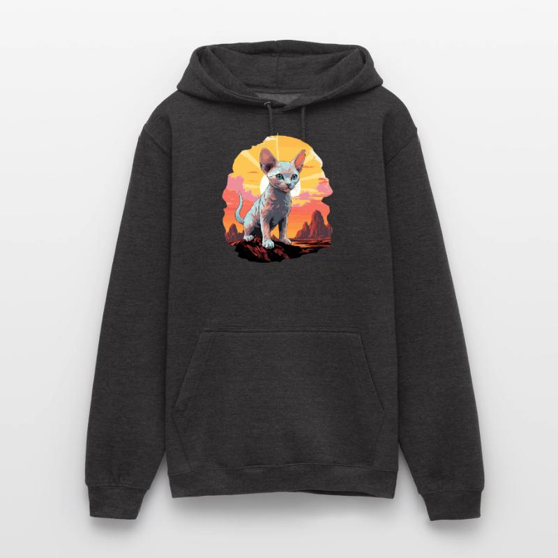 Chaton Devon Rex Chat Devon Rex Sweat-shirt à capuche unisexe