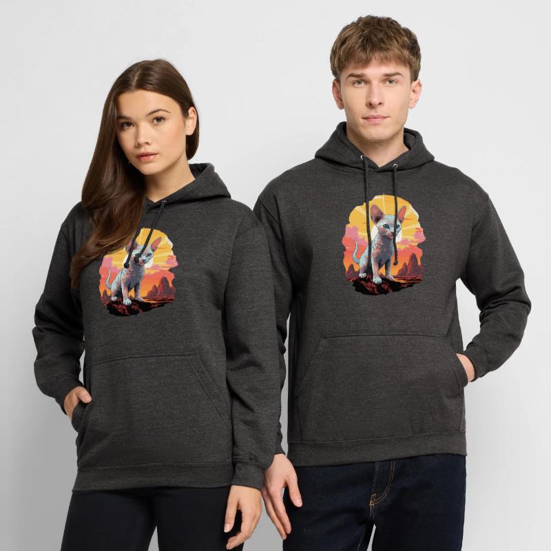 Chaton Devon Rex Chat Devon Rex Sweat-shirt à capuche unisexe
