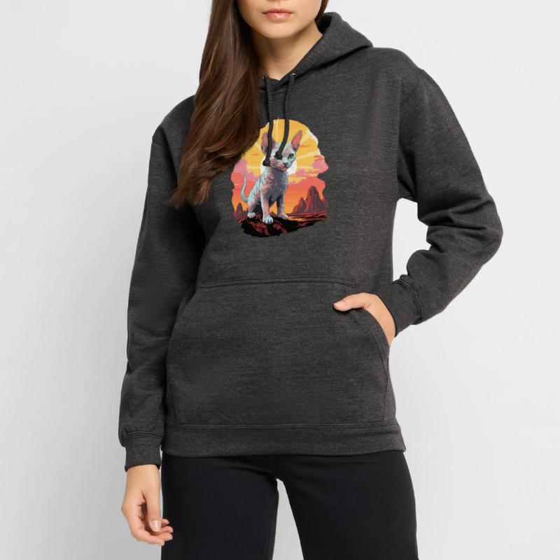 Chaton Devon Rex Chat Devon Rex Sweat-shirt à capuche unisexe