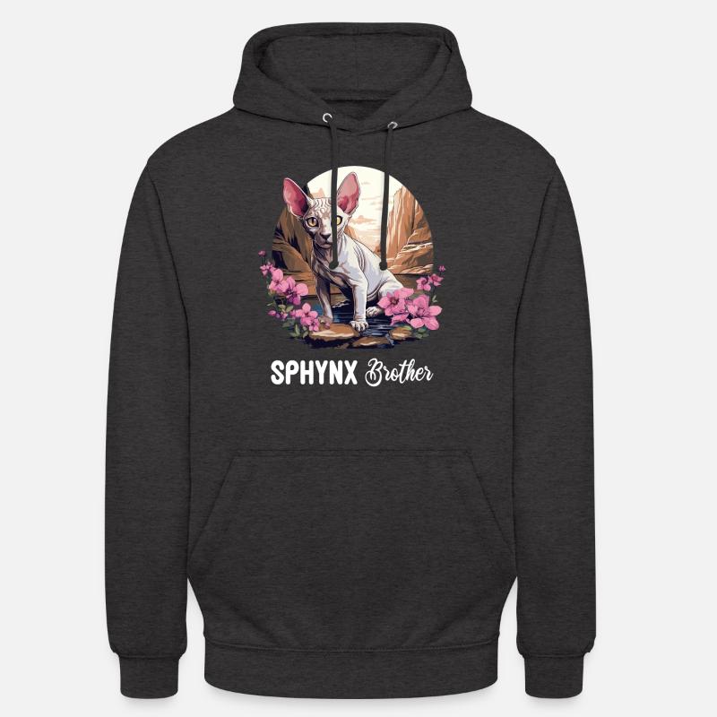 Sphynx Chaton Sphynx Chat - Sweat-shirt à capuche unisexe - charbon