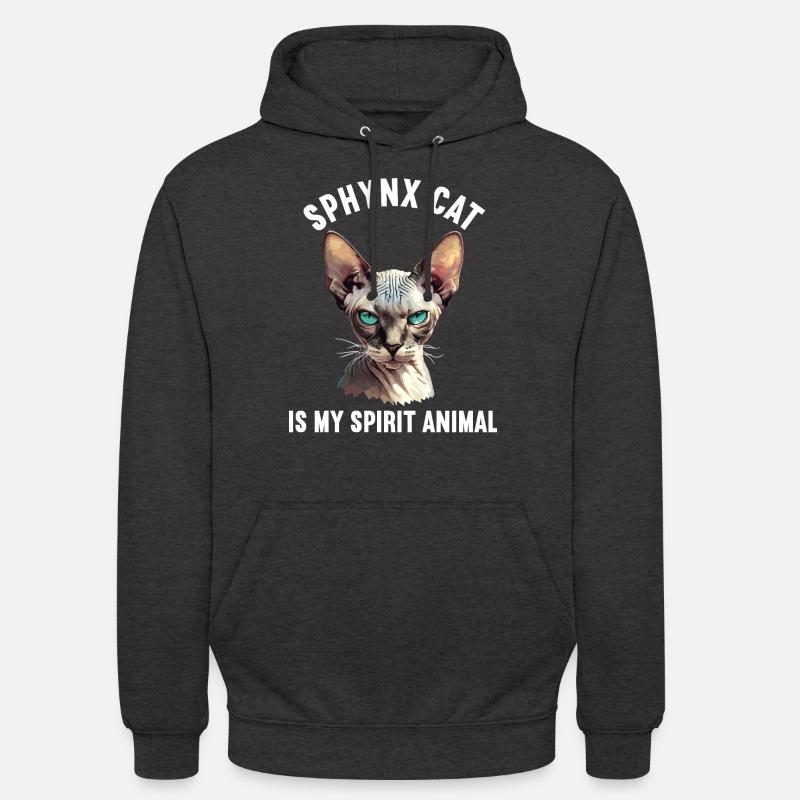 Chaton Sphynx Chat Sphynx - Sweat-shirt à capuche unisexe - charbon