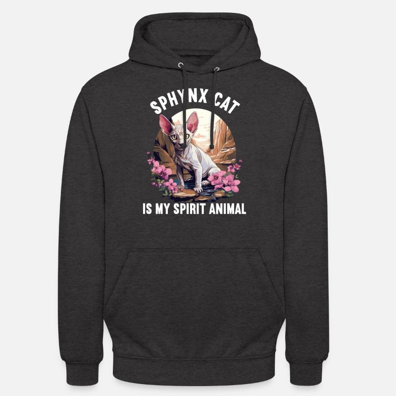 Chaton Sphynx Chat Sphynx - Sweat-shirt à capuche unisexe - charbon