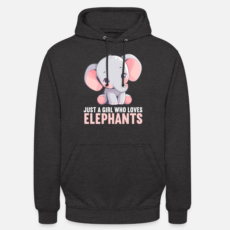 Éléphant Éléphant - Sweat-shirt à capuche unisexe - charbon