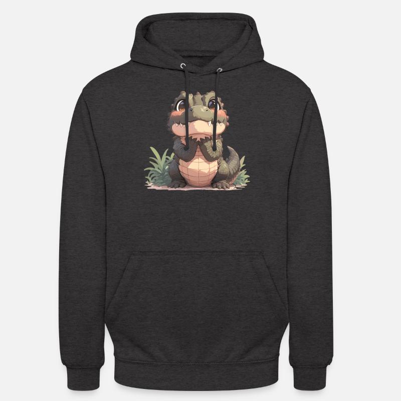 Crocodiles Crocodile - Sweat-shirt à capuche unisexe - charbon