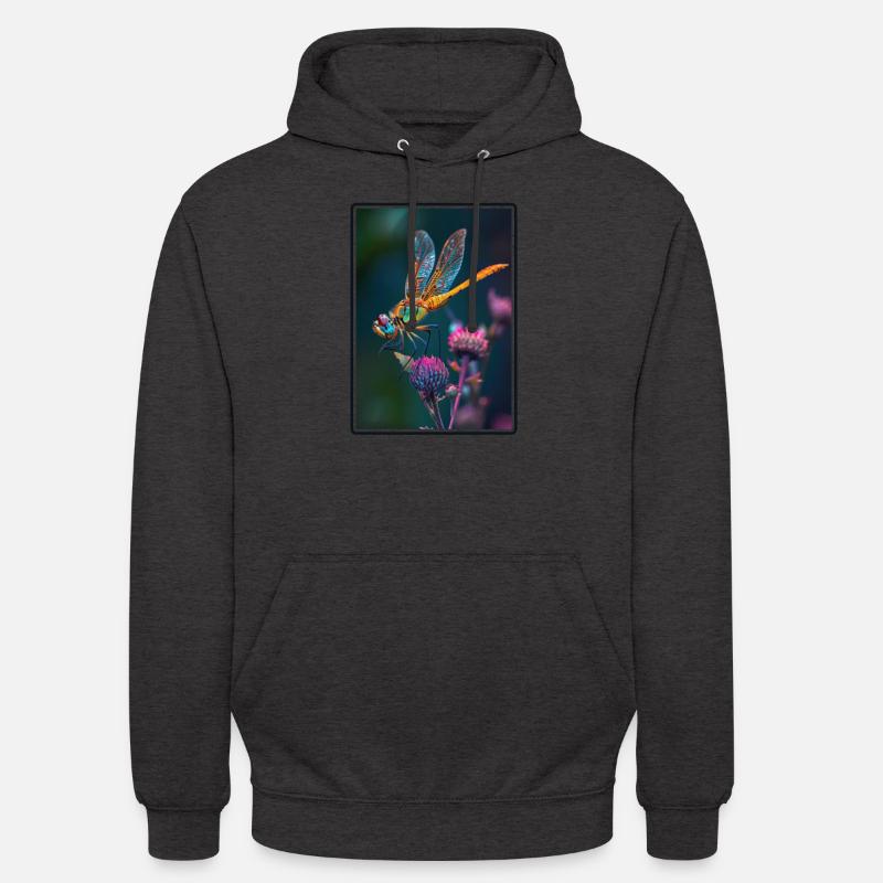 Libellules Libellule - Sweat-shirt à capuche unisexe - charbon