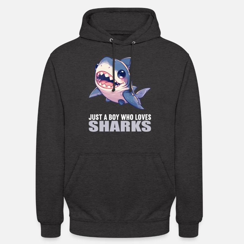 Requins Requin - Sweat-shirt à capuche unisexe - charbon