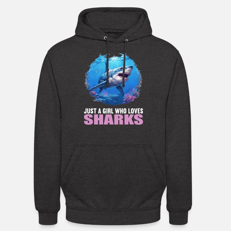 Requins Requin - Sweat-shirt à capuche unisexe - charbon