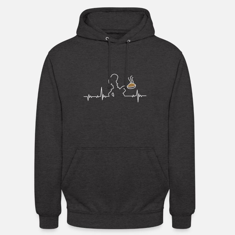 Cuisson du rythme cardiaque - Sweat-shirt à capuche unisexe - charbon
