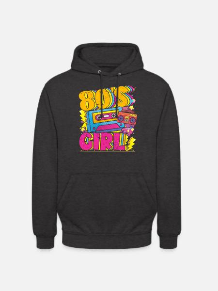 Frauen 80s girl 80er Themen Party Vintage 1980er - Unisex Hoodie - Anthrazit