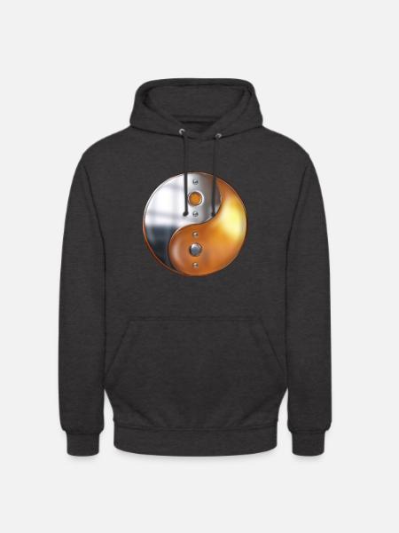 Metal Yin Yang - Unisex Hoodie - Anthrazit