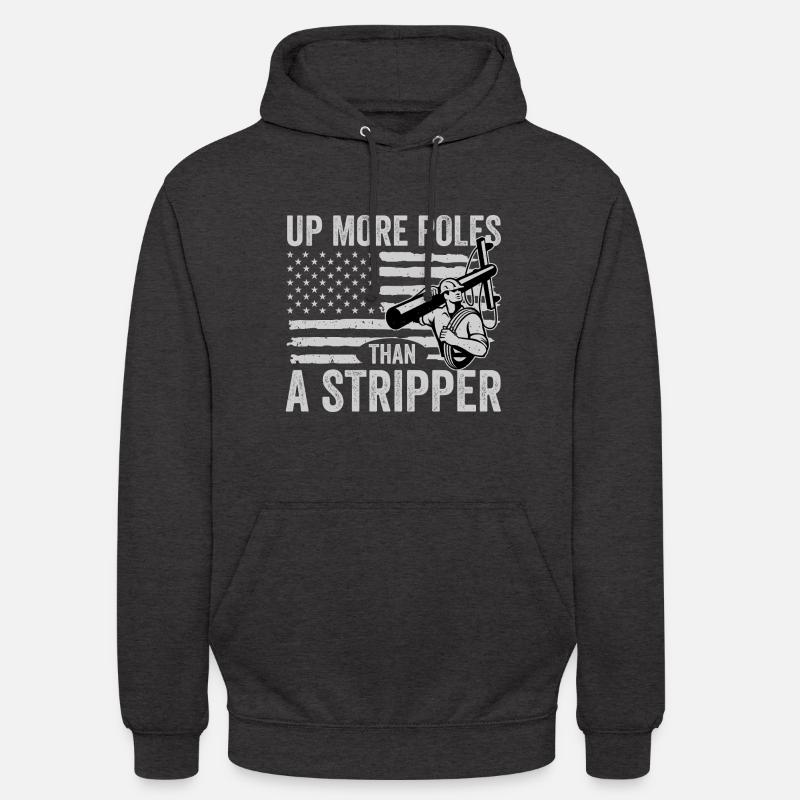 Électricien de lignes électriques - Sweat-shirt à capuche unisexe - charbon