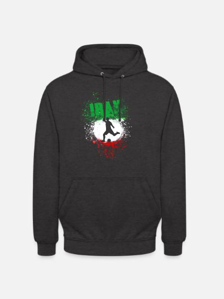 iran, fußball,fußballspieler,free iran,flagge - Unisex Hoodie - Anthrazit