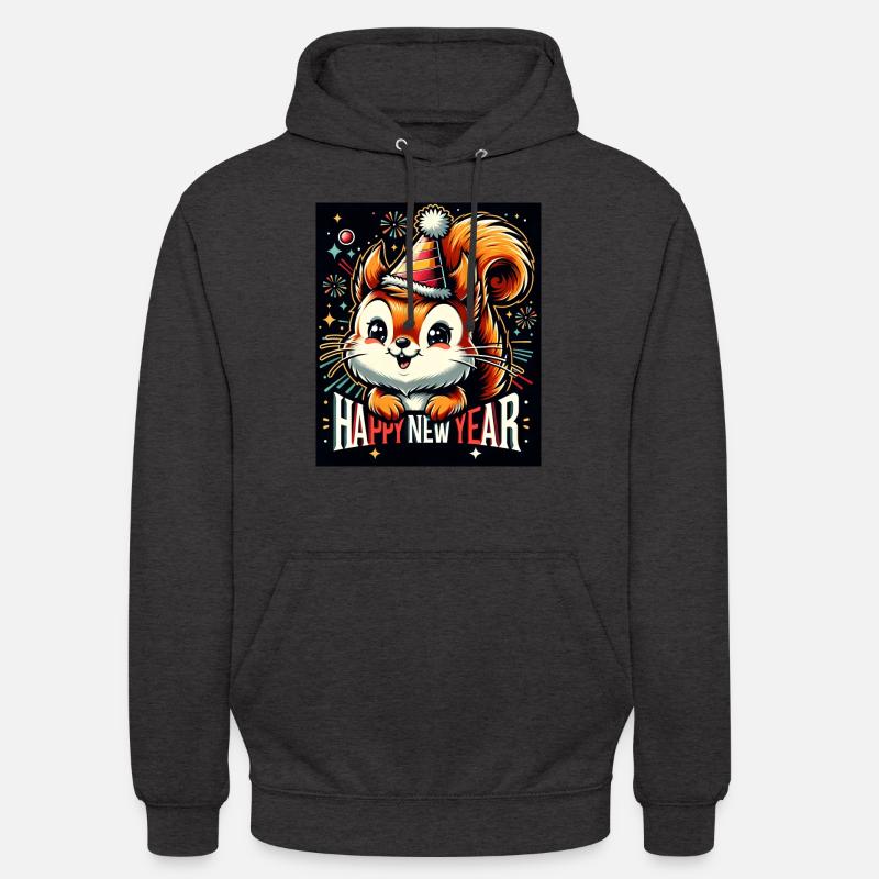 Neujahr Sylvester Eichhörnchen Jahreswechsel - Unisex Hoodie - Anthrazit