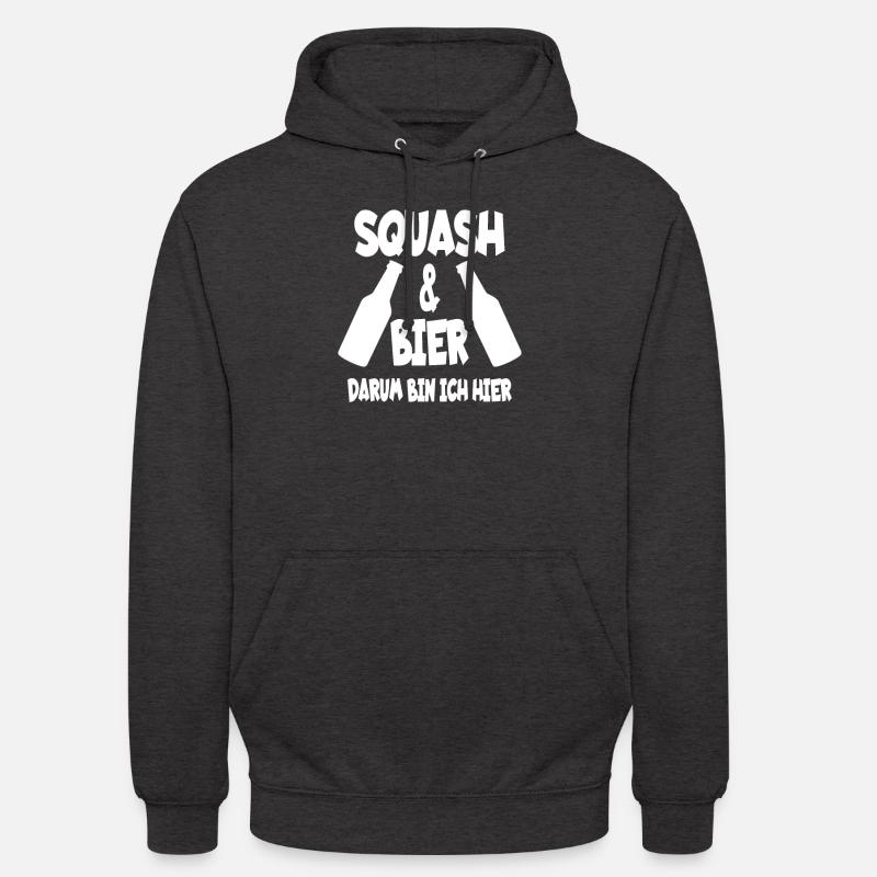Squash & Bier Squashtrainer Squashspieler Geschenk - Unisex Hoodie - Anthrazit