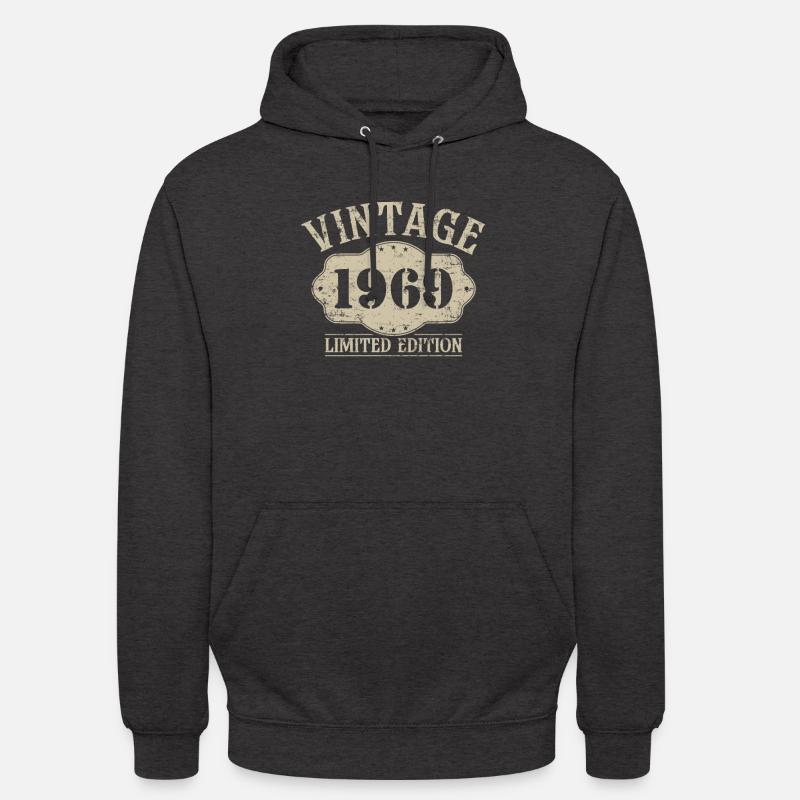 1969 édition limitée 55e anniversaire - Sweat-shirt à capuche unisexe - charbon
