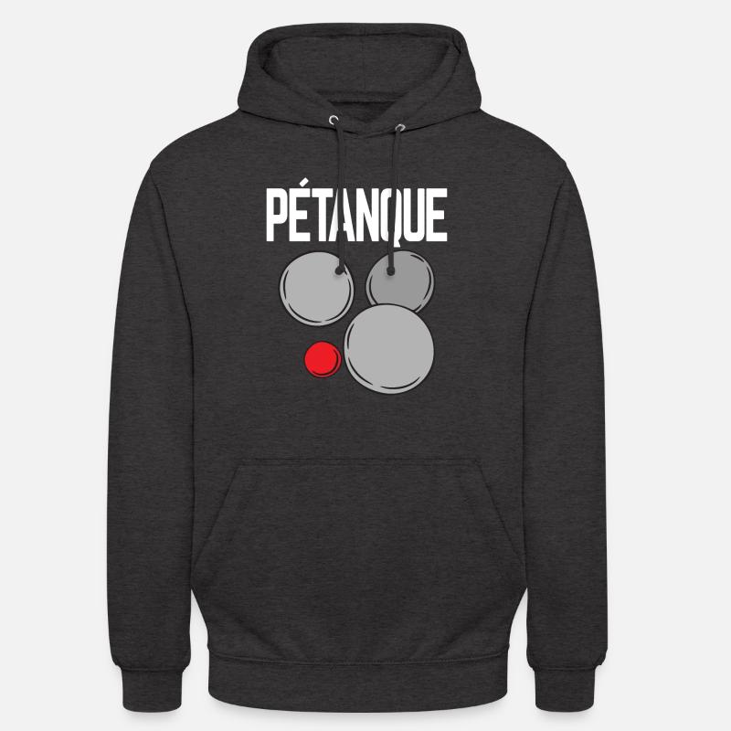 Palle da boule per bouler boules set e bocce - Felpa con cappuccio unisex - antracite