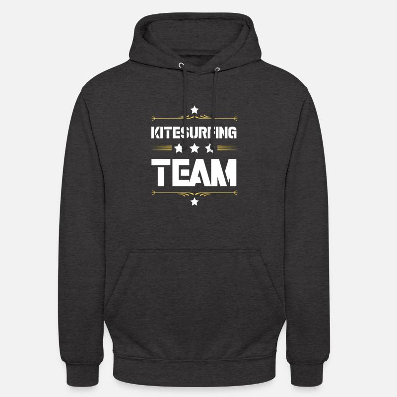 Équipe de kitesurf - Sweat-shirt à capuche unisexe - charbon