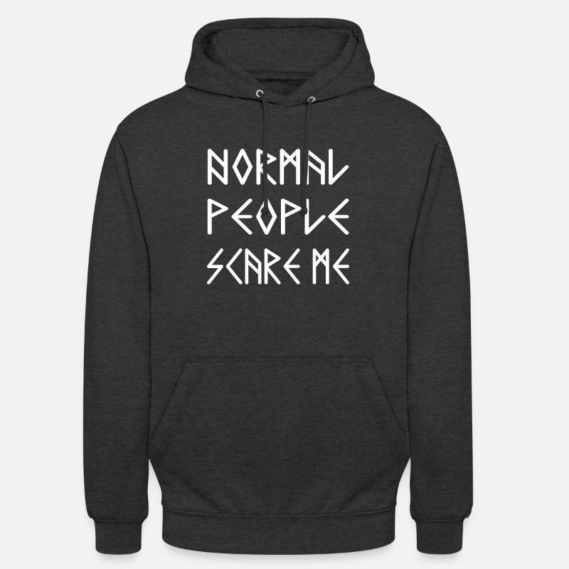 Normal People Scare Me - Sweat-shirt à capuche unisexe - charbon