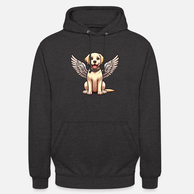 Labrador Retriever Comic Engel - Unisex Hoodie - Anthrazit