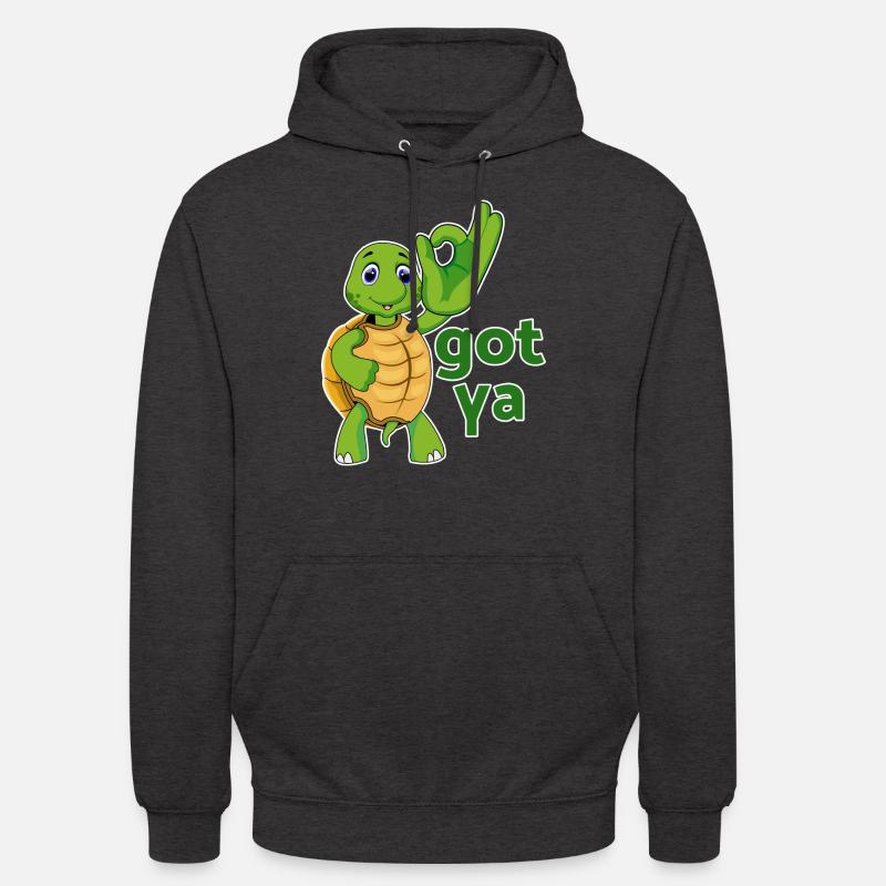 turtle turtle testudines toad - Unisex Hoodie - charcoal grey