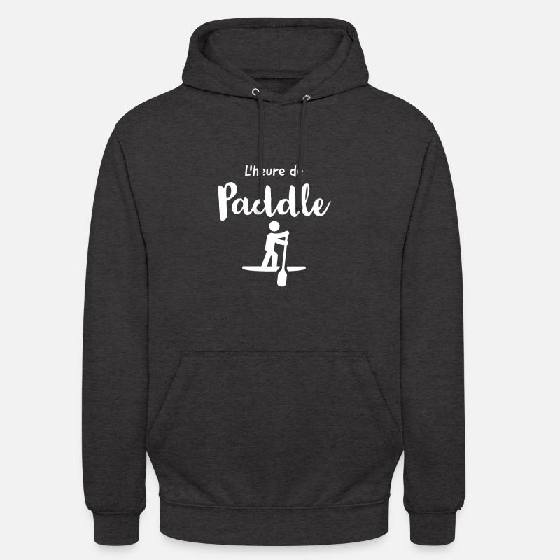 L'heure de paddle - Sweat-shirt à capuche unisexe - charbon