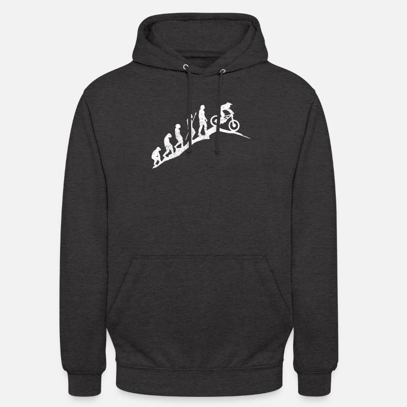 Cadeau VTT VTT Evolution - Sweat-shirt à capuche unisexe - charbon