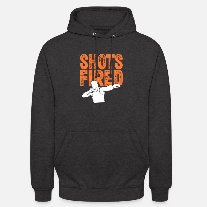 Coups tirés Lancer du poids - Sweat-shirt à capuche unisexe - charbon