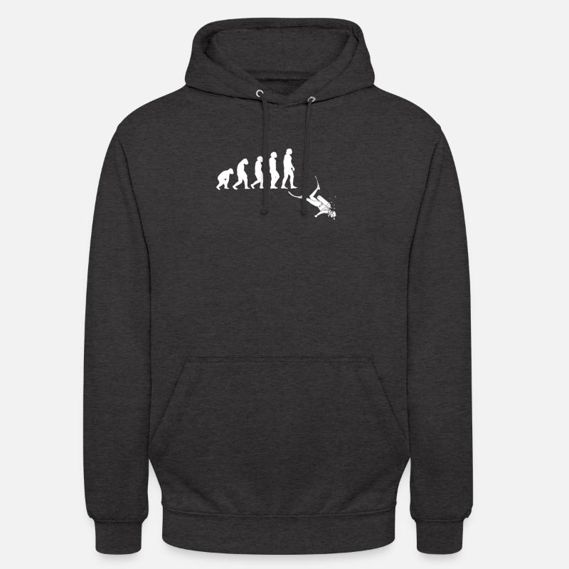 Diver evolution tshirt - Unisex Hoodie - charcoal grey