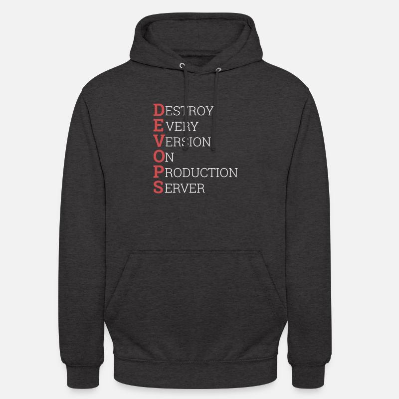 « Devops » | « Scrum Master » - Sweat-shirt à capuche unisexe - charbon