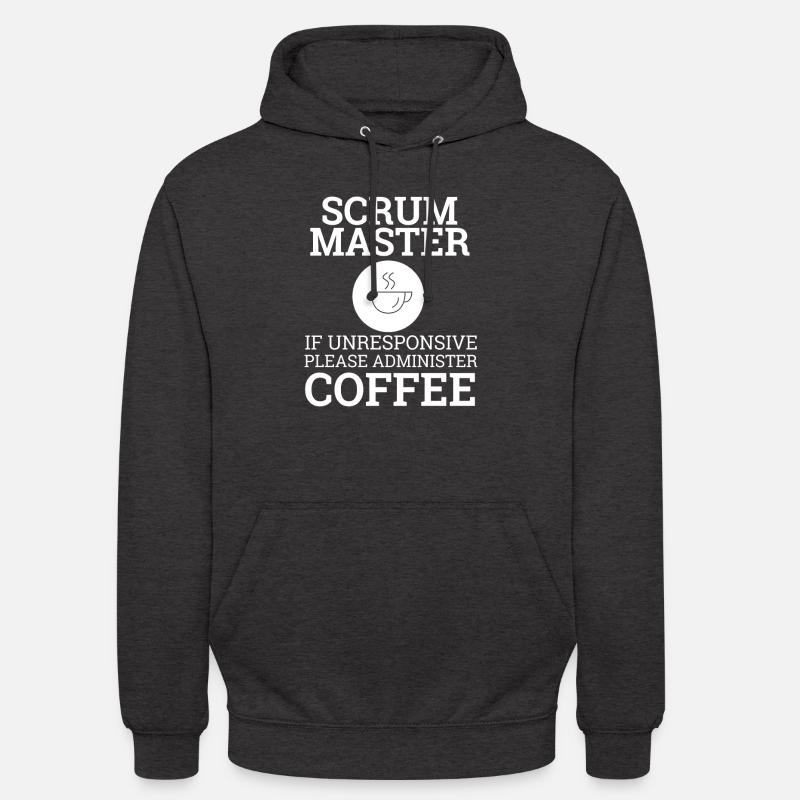« Scrum Master » | Scrum Master - Sweat-shirt à capuche unisexe - charbon