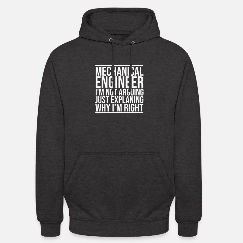 "Mechanical Engineer Arguing | Mechanical engineering" - Unisex Hoodie - charcoal grey