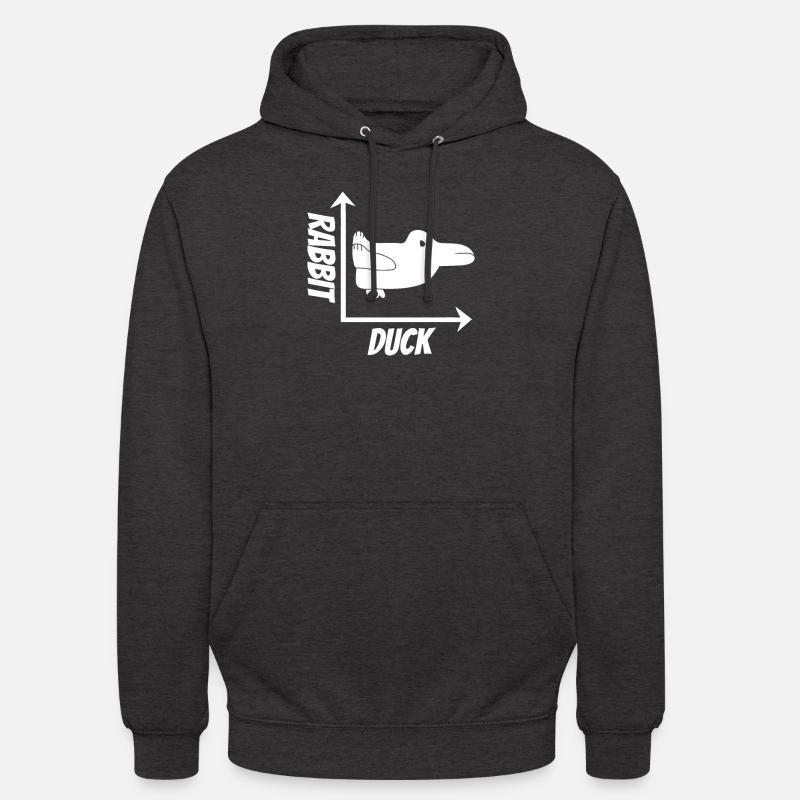 Hase oder Ente? - Unisex Hoodie - Anthrazit