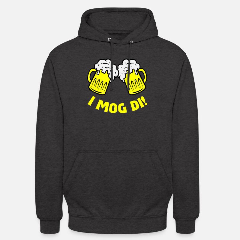 bier i mog di - Unisex Hoodie - Anthrazit
