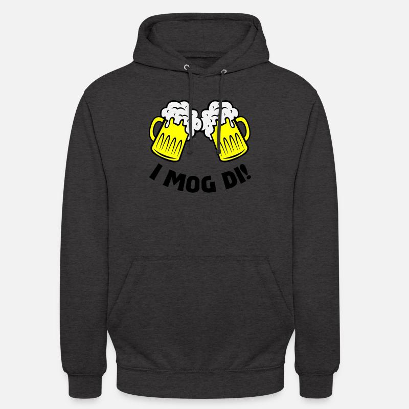 bière i mog di - Sweat-shirt à capuche unisexe - charbon