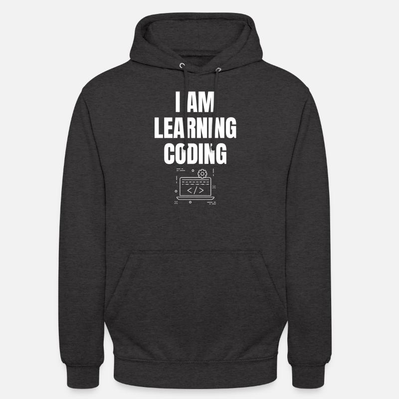 Ich lerne Programmieren Spruch Englisch - Unisex Hoodie - Anthrazit